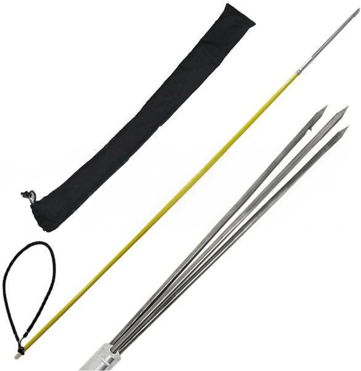 Scuba Choice 6ft Travel Spearfishing 2-Piece Fiberglass Pole Spear with 3-Prong Paralyzer Tip & Carry Bag – Durable Fishing Gear for Ice Fishing, Lionfish, and Reef Hunting – Portable Dive Equipment
