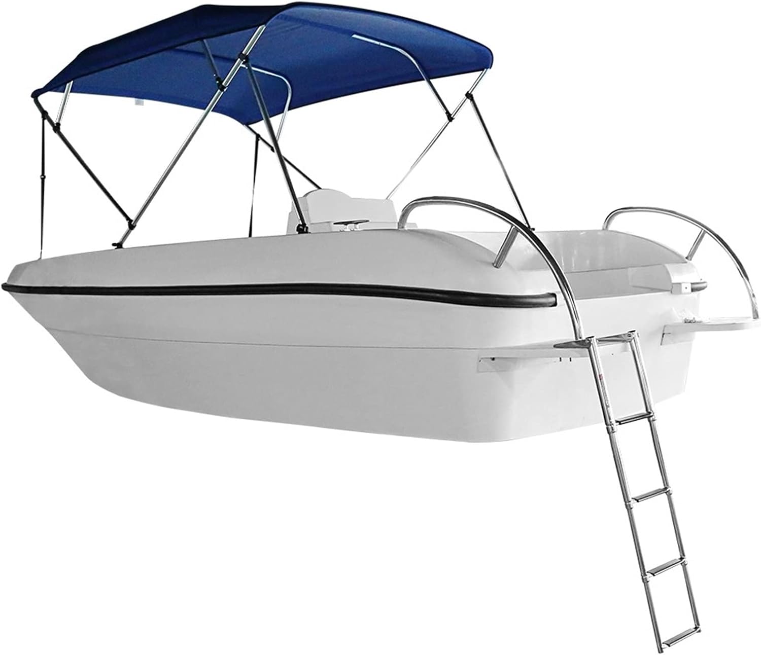Boat Accessories 4 Step Stainless Steel Marine Boat Ladder Yacht Polished Steel Telescope Swimming Ladder