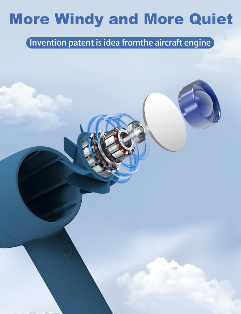 KENSUKA Ventaglio da Borsetta Portatile con Aromaterapia HA1, Ventilatore a Mano Ricaricabile, Regolabile a 3 Velocità, Ideale per Viaggi, Trucco, Raffreddamento Personale All'aperto