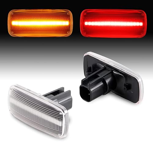 Popmotorz 4Pcs Led Fender Side Marker Light Rear Bed Side Marker Lamp Assembly Compatible For 2010-2017 Dodge Ram 1500 2500 3500 Front/Rear Double Wheel Led Side Marker Lamp Assembly #TOP7