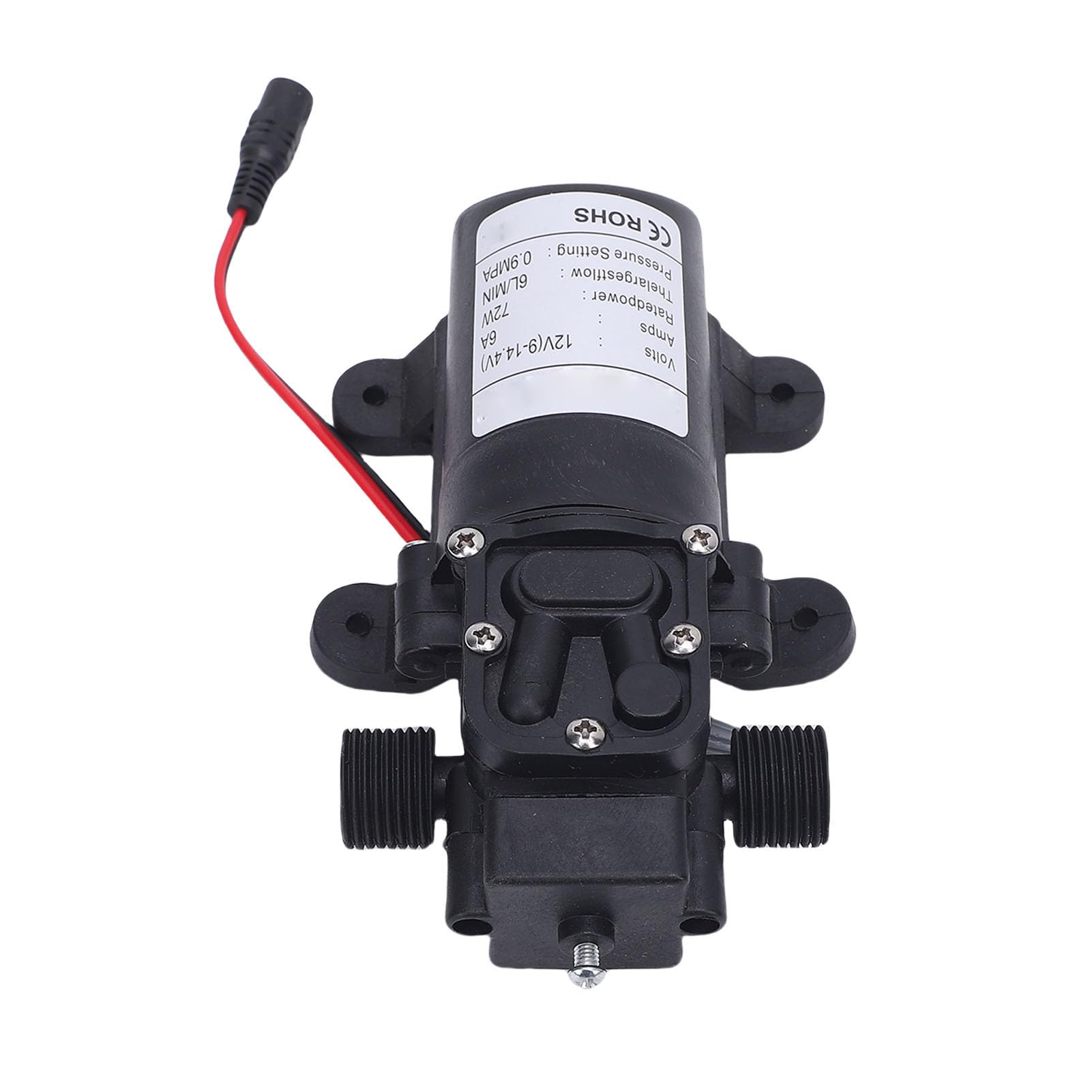 72W Self Priming Sprayer Pump 12V for Cars RVs Boats Watering and Irrigation with Strong Flowing and Erosion Resist Design (US Plug)