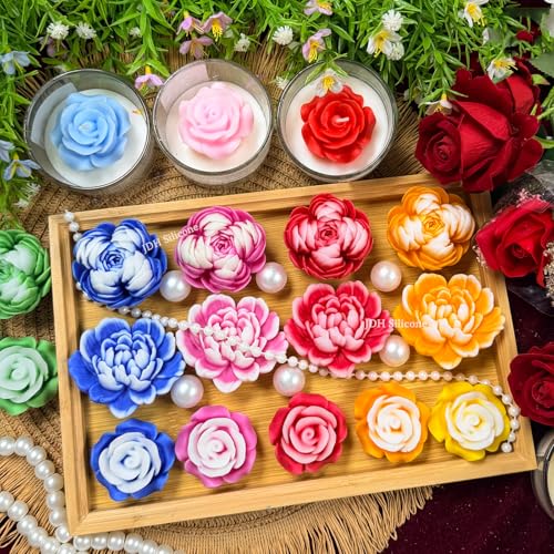 Miniatura 2 de Moldes De Silicona Para Velas, Suave Molde De Silicona De Flores, Perfecto Para La Fabricación De Velas Perfumadas Artesanales, Jabones, Yeso, Resina Y Regalos Artesanales