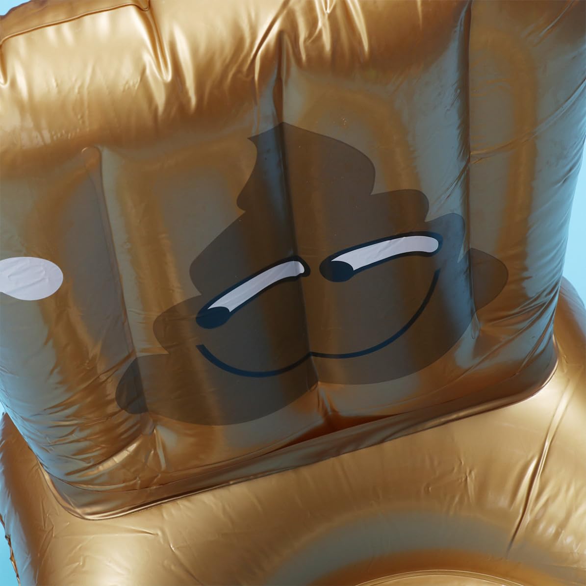 Aufblasbarer Schwimmring Toilette aus PVC für Erwachsene, Gold