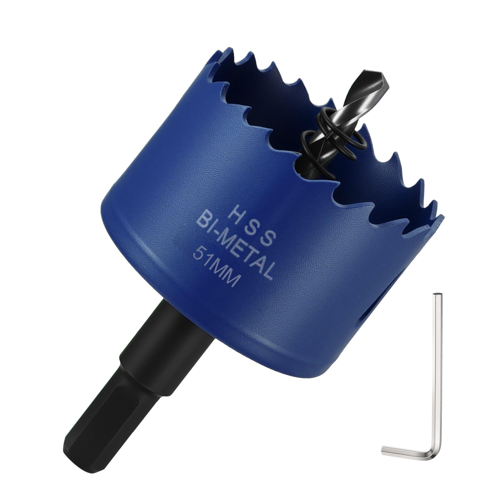 DTGN 2" Bi-Metal Hole Saw M42 HSS - 51mm Hole Cutter - Good for Thick Stainless Steel/Alloy/Aluminium/Brass/Copper - Blue