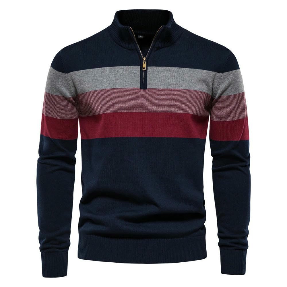 Maglione da uomo Autunno Inverno Europeo Americano Aperto Frontale Stand Collare