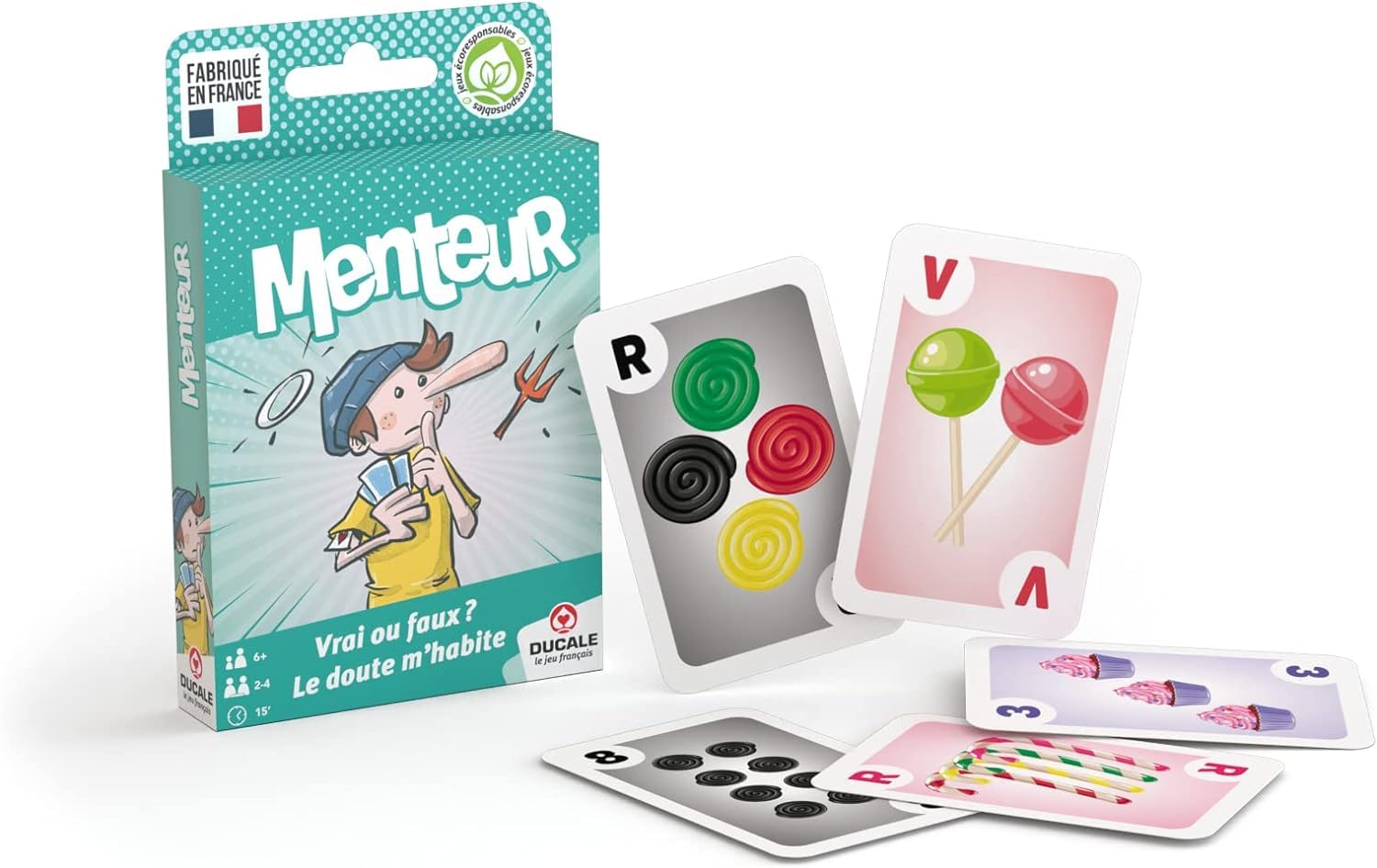 La Ducale Ducal Le Menteur - Card Game for Children - Bluff and Strategy Game - From 6 Years