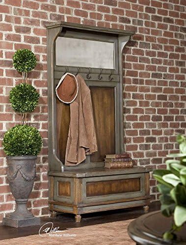 Uttermost Distressed Charcoal Riyo Hall Tree