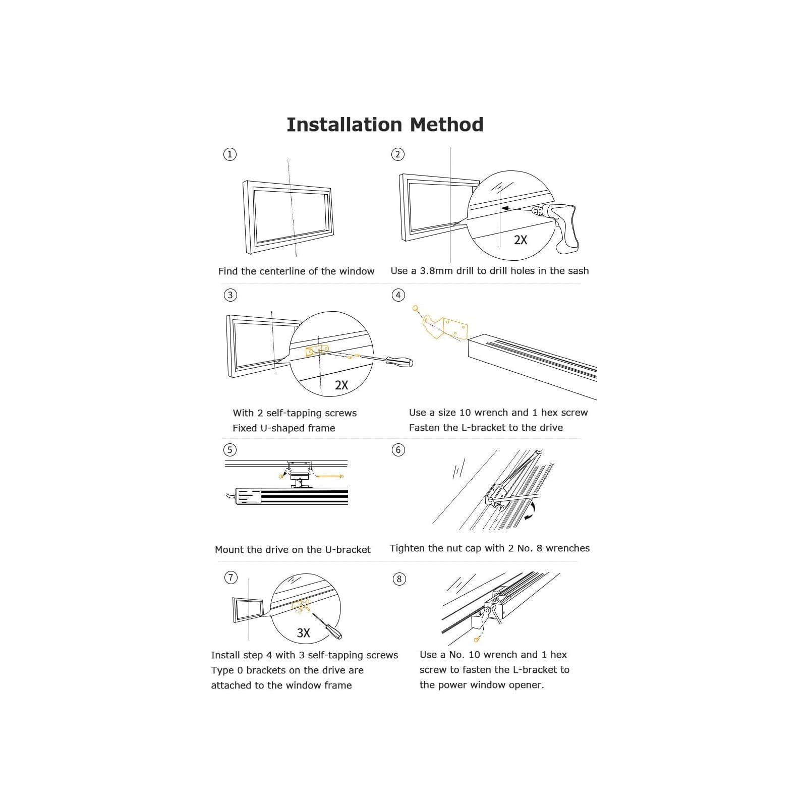 Elektrischer Fensteröffner-Stellantrieb, 24 V, Hub 300 mm – 800 mm, automatischer Kettenfensteröffner für Flügelfenster, Dachfenster, Dachlüftung, 24 V, nur Motor, 700 mm