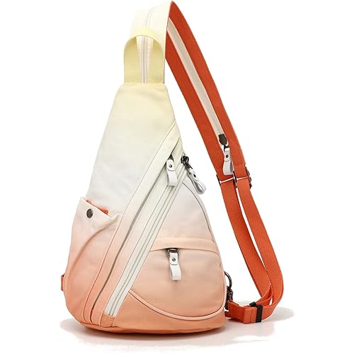 Canvas Sling Bag - Small Crossbody Backpack Shoulder Casual Daypack Rucksack for Men Women
