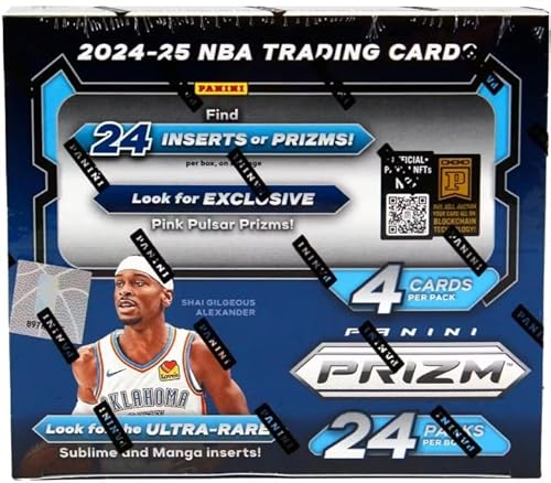 New 2024-25 Panini PRIZM Basketball HUGE Retail Box with 96 Cards Including 24 Prizms/Inserts, Factory Sealed