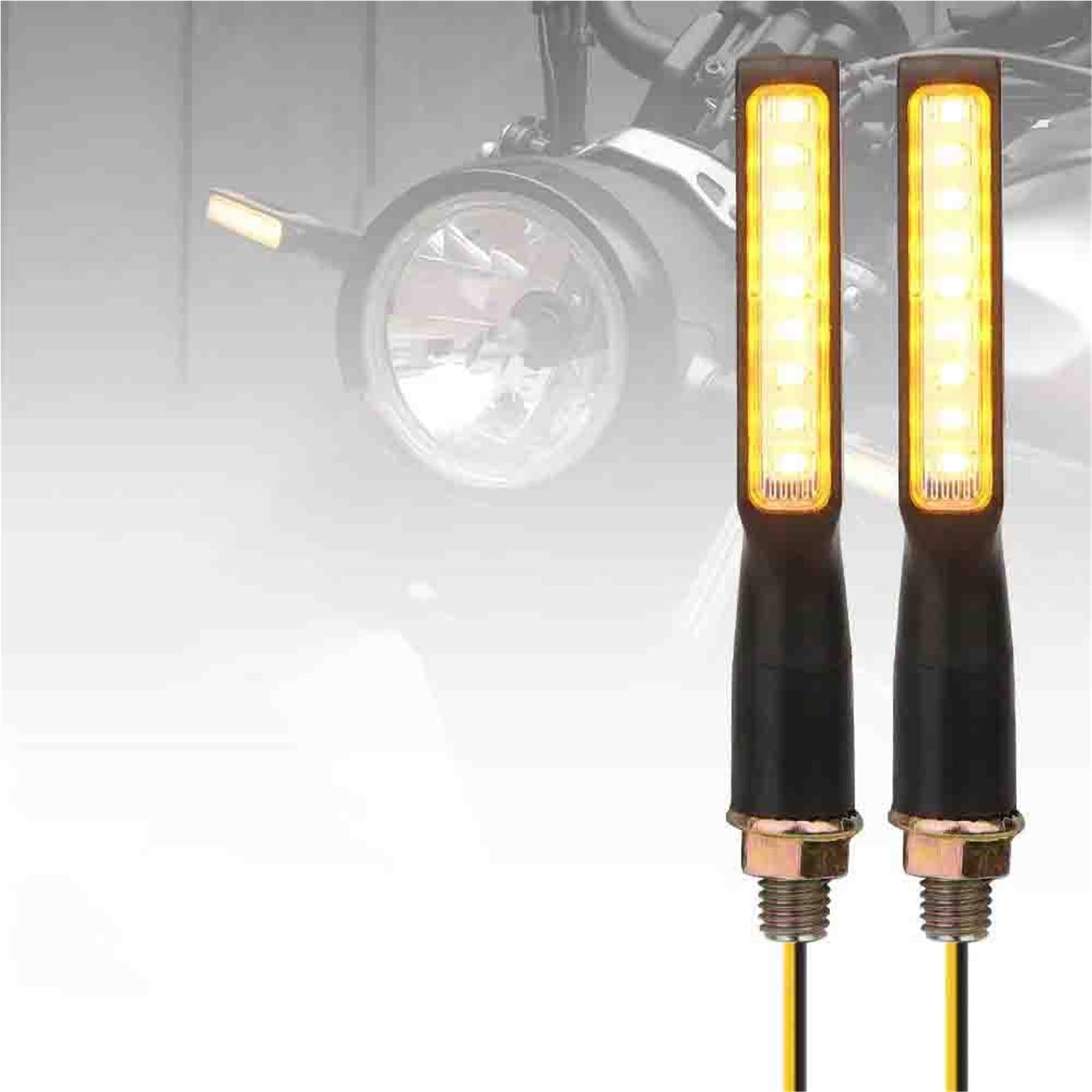 Clignotants de moto indicateurs signal lampe ambre etanches - 8