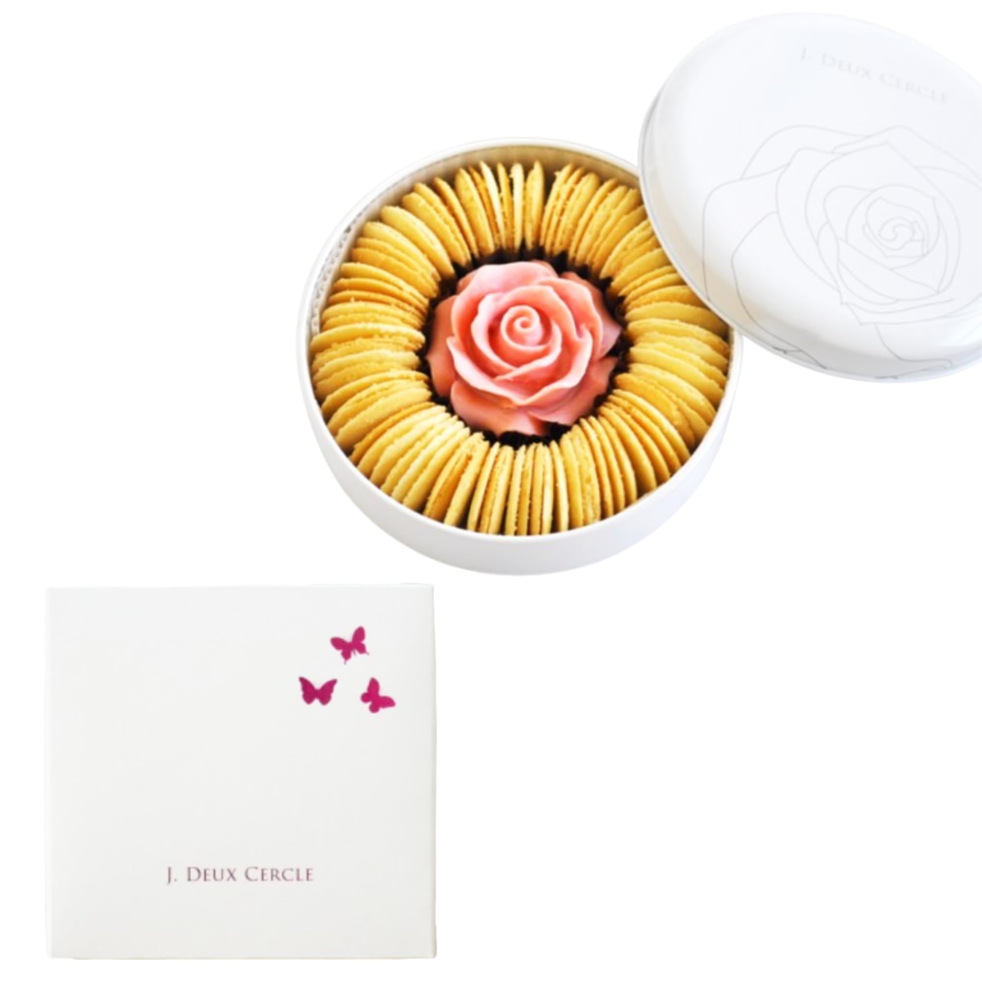 Amazon.co.jp: J.DEUX CERCLE リングバニラローズチョコ（缶） ジェイ