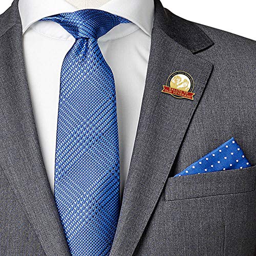 Image of PinMart Veteran Pin - Patriotic American Lapel or Hat Pin - Proud to be Retired Army, Navy, Air Force or Marine Corps - Gold Color Plated Enamel with Secure Clutch Back