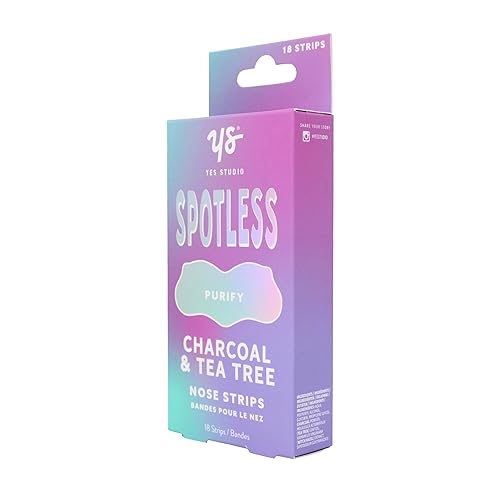 Vista 3 de Upper Canada Yes Studio Tiras nasales de carbón y árbol de té, eliminación purificadora de puntos negros, 18 tiras, desobstruye los poros para una