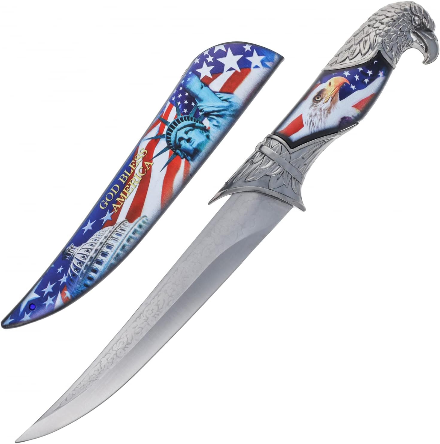 ASR Outdoor 13.5 inch Animal Head Decorative Collector's Hunting Knife with Ornamental Scabbard