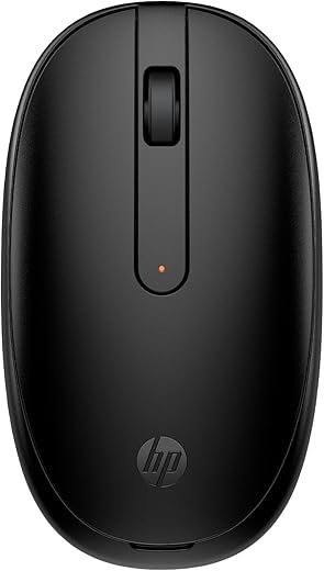 HP 240 Bluetooth Wireless Mouse with 3 Buttons/1600 DPI Red Optical Tracking/Sleek and Ambidextrous/Compatible to Windows 10, macOS, Chrome OS, 3 Years Warranty (Black)