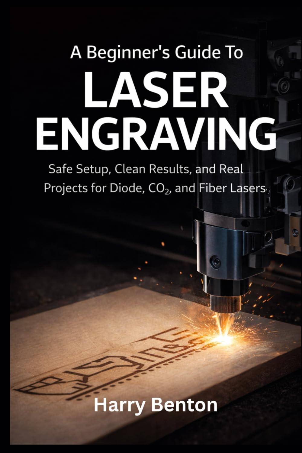 A BEGINNER’S GUIDE TO LASER ENGRAVING: Safe Setup, Clean Results, and Real Projects for Diode, CO₂, and Fiber Lasers.