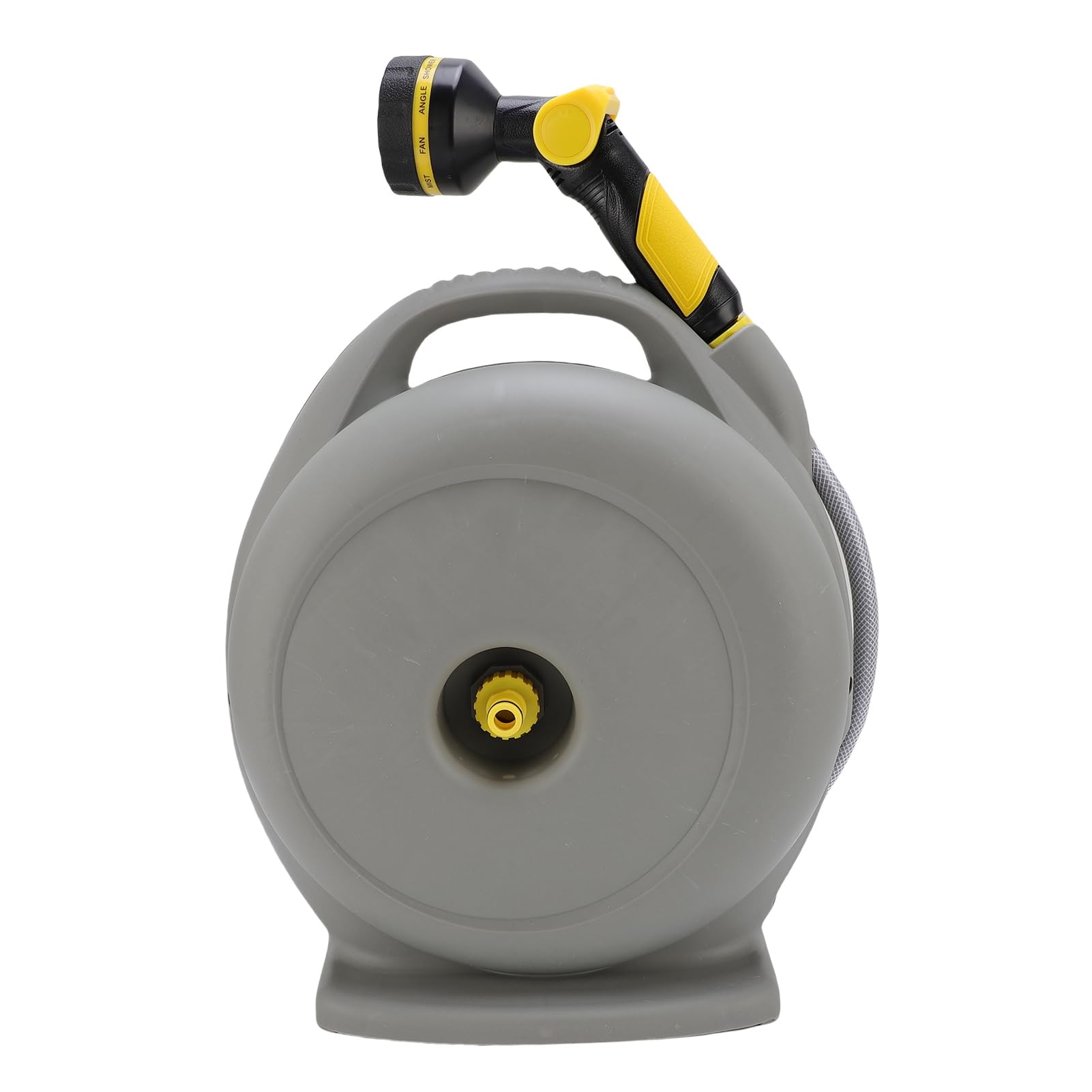 Asixxsix Avvolgitubo da Giardino, Design Retrattile Collegamento Sicuro Al Rubinetto Materiale Plastico Stoccaggio Tubo Esterno con Supporto a Parete per Irrigazione del Giardino Lavaggio Auto