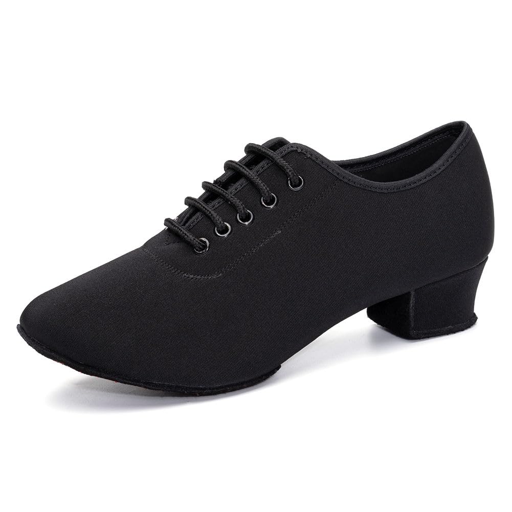 Damen Schnürschuhe Ballsaal Latein Tanzschuhe Geschlossene Zehen Niedriger Absatz Standard Salsa Tango Modern Jazz Übung Training Schuhe