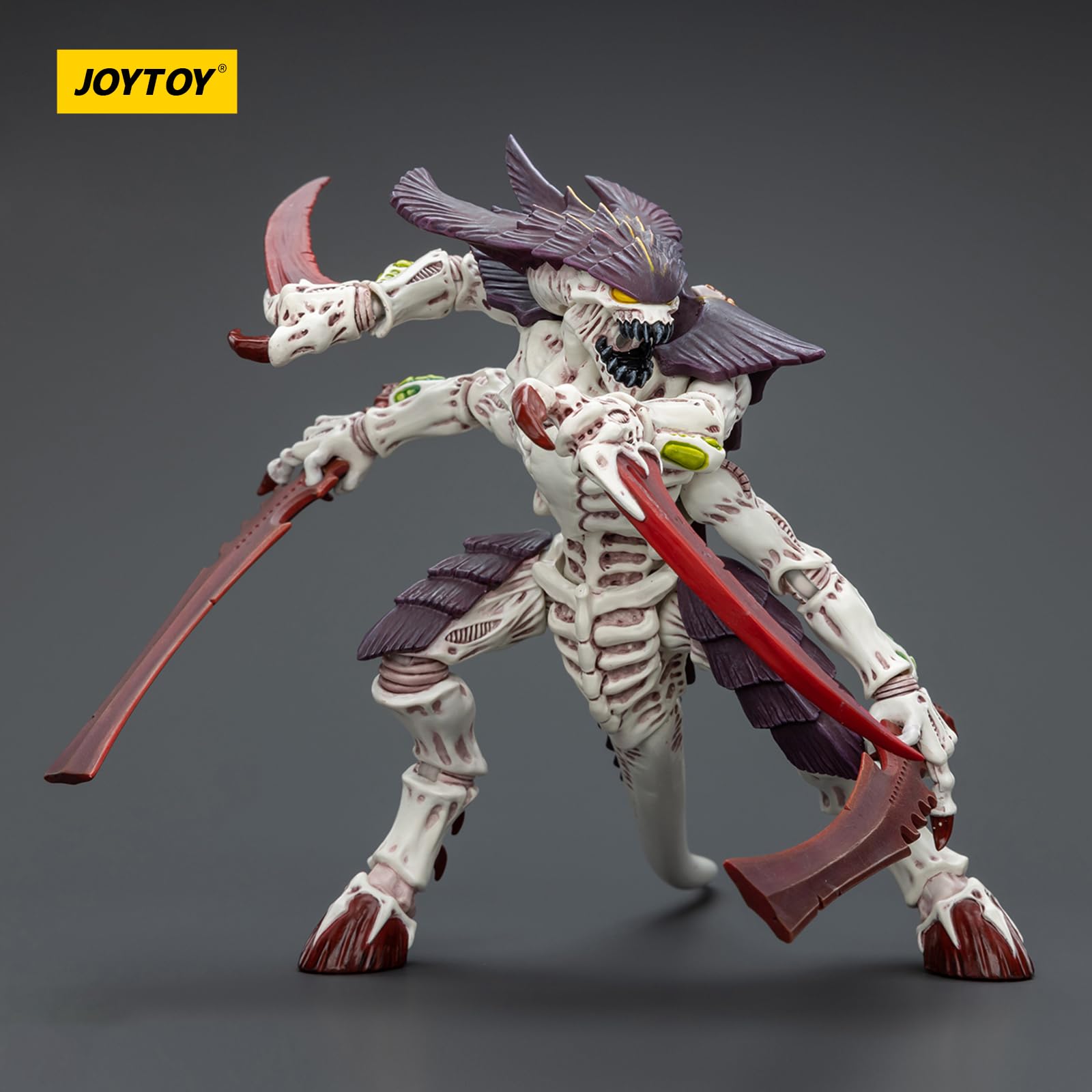 JOYTOY Warhammer 40k Tyranids Hive, Tyranids Hive Fleet Leviathan Tyranid guerriero con spade di osso, action figure in scala 1/18, dedicato a te che ami collezionare