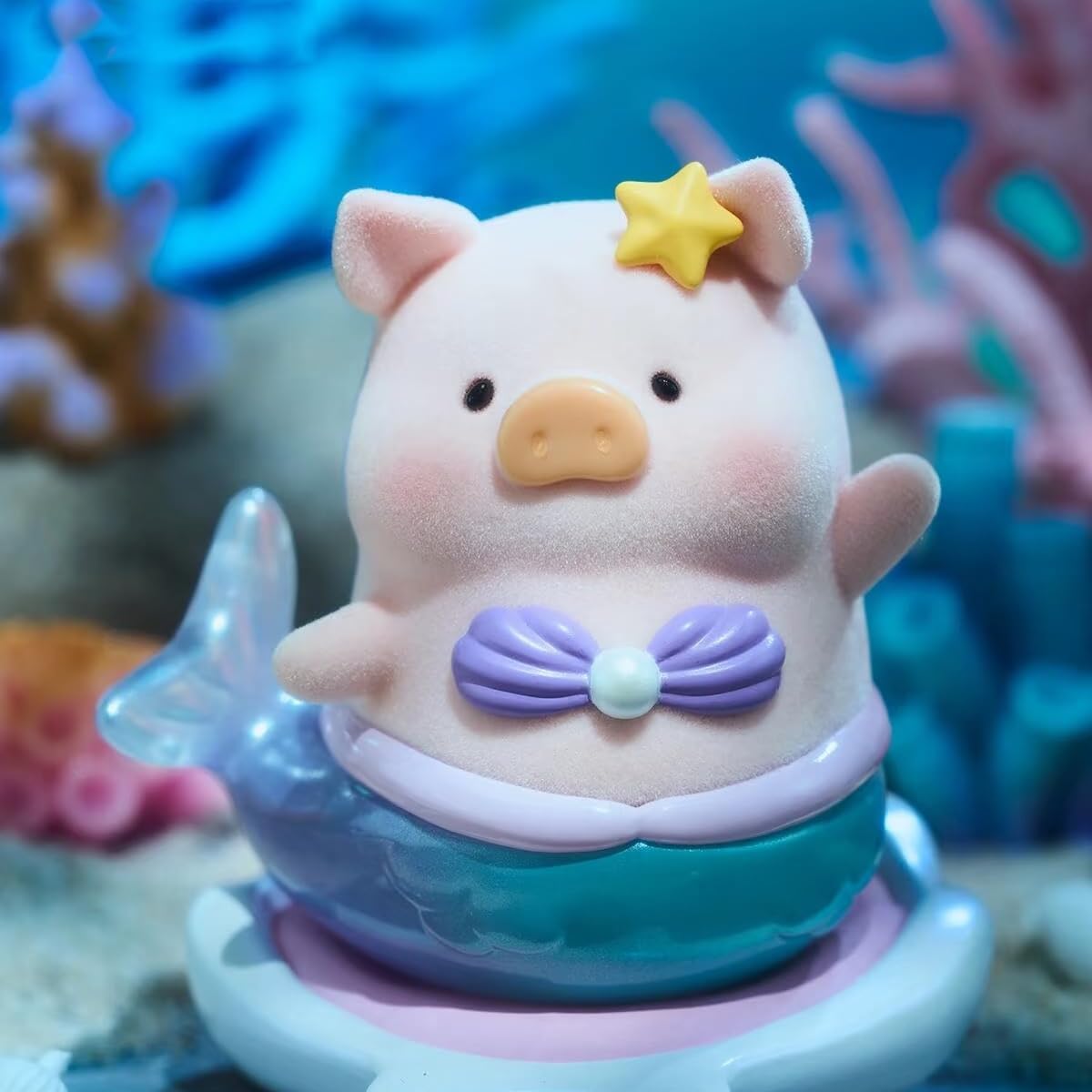 Aven Rabbit Lulu The Piggy Dreamy Blue Ocean Series Blind Box Action Figures Mystery Box Cute Random Toys Birthday Gift Christmas Collectible Toy for Desktop Ornaments, 1PC