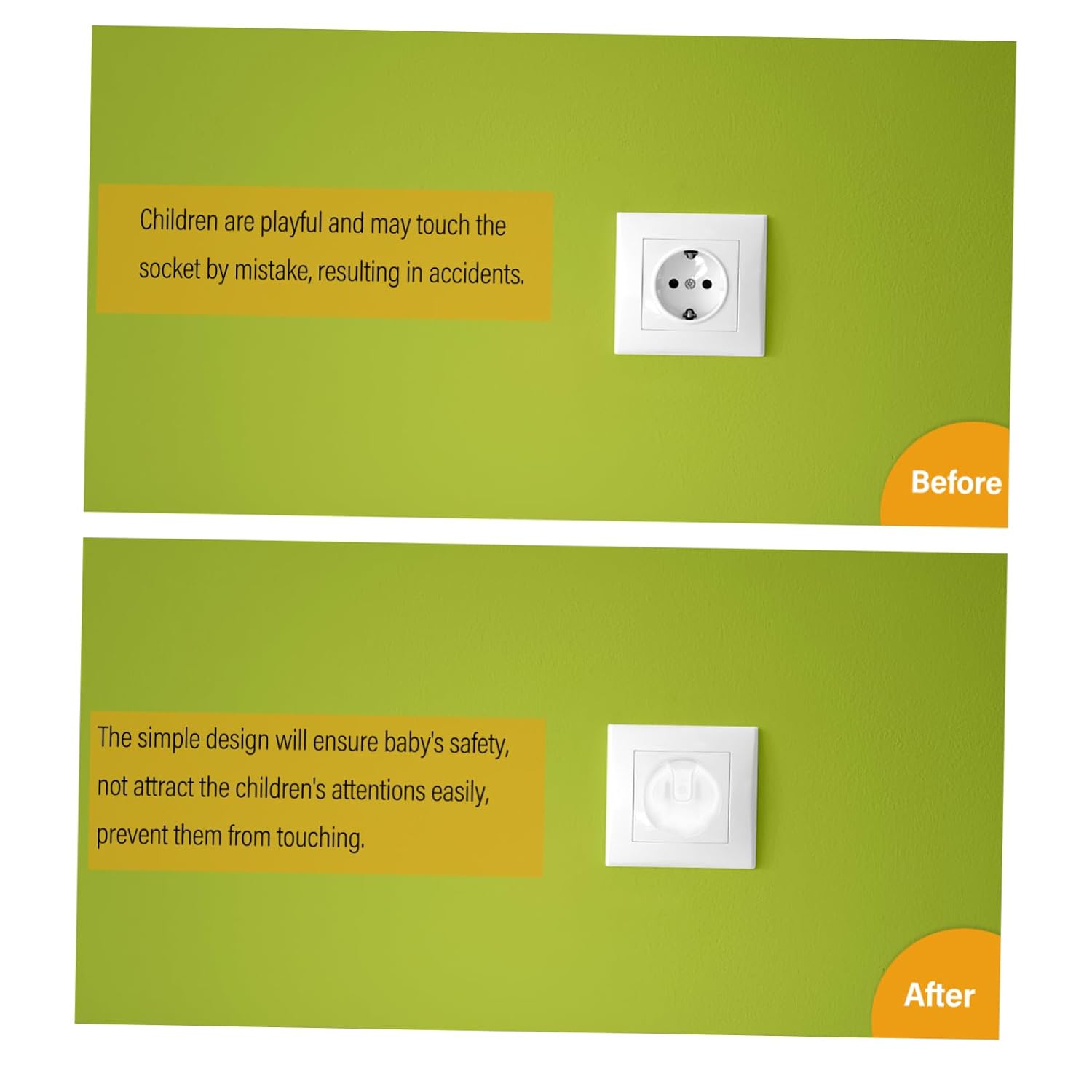 Abaodam 24pcs Babyproof Socket Covers Outlet Guard for Boy Girl Safety Childproof Electrical Outlet Protectors for Home Use