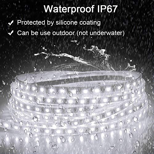 Tira de LED impermeable ALITOVE 10m blanca 6000K 24V DC 600 LEDs miniatura 6