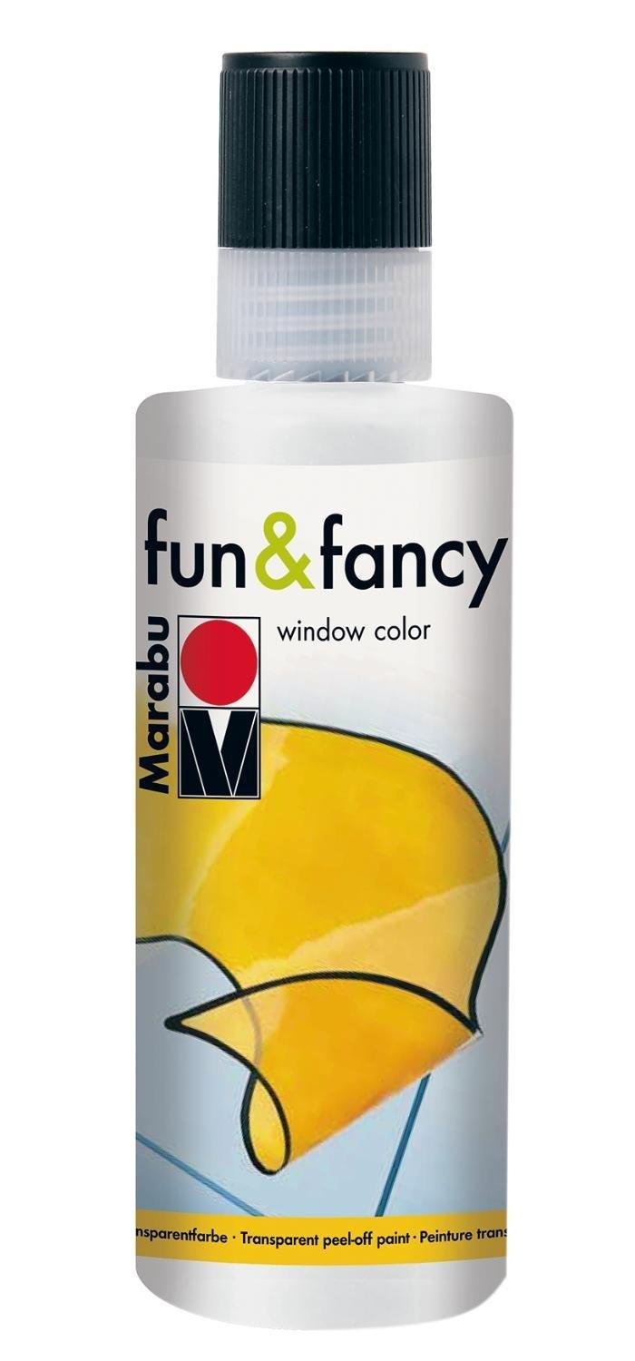 Marabu Window Colore Fun & Fancy 80 Ml – Colore Per Vetro Nero, Facile Da Applicare, Rimovibile, Per Finestre E Specchi