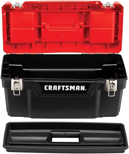 CRAFTSMAN Caja de herramientas, con cerradura de 20 pulgadas con bandeja extraíble y almacenamiento de piezas pequeñas (CMST20901)