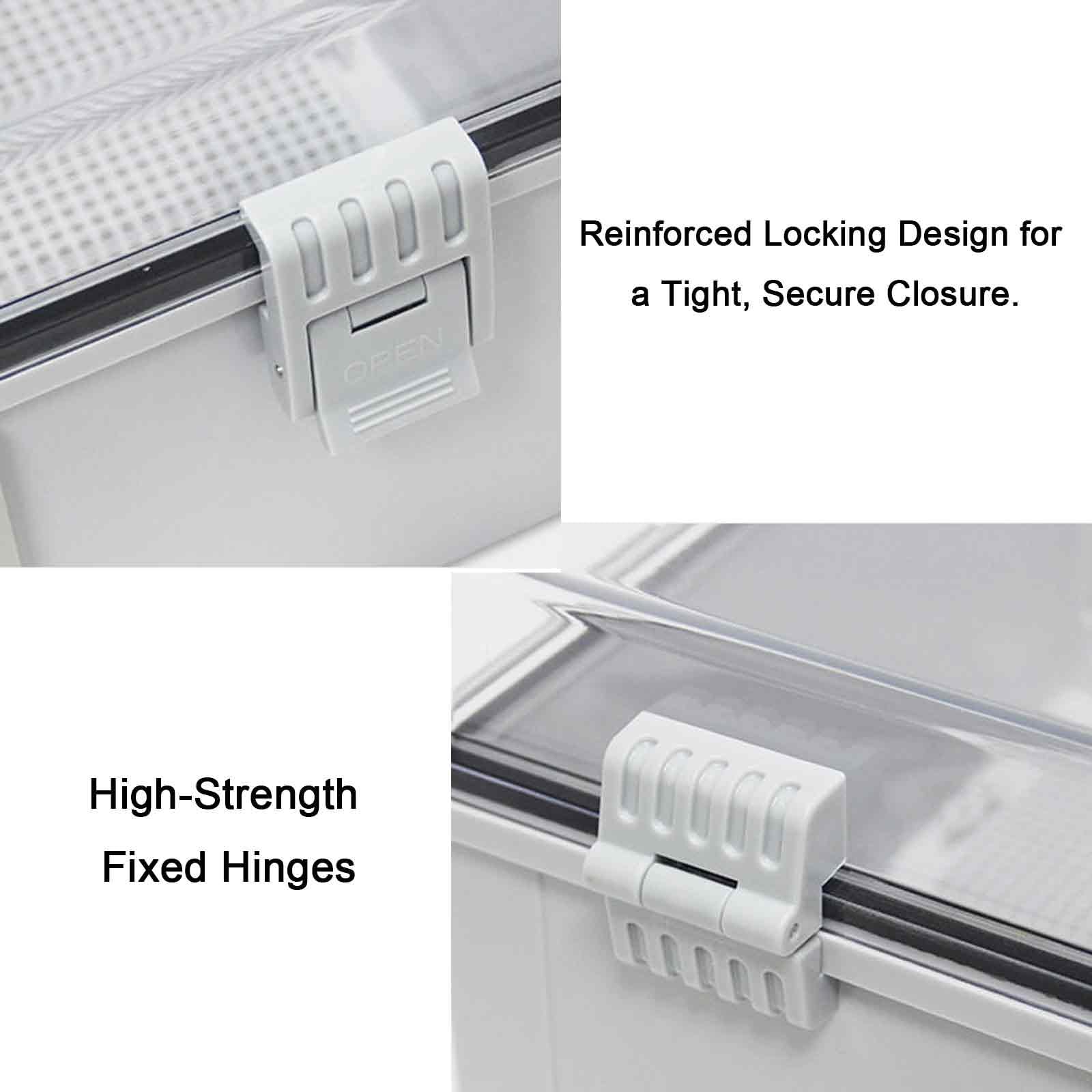 Caja Estanca Exterior de Plástico ABS, Resistente al Agua y al Polvo, con Certificación IP65, Caja de Conexiones con Tapa Transparente y Pestillo de Acero Inoxidable(30x20x40cm/12x8x16in)