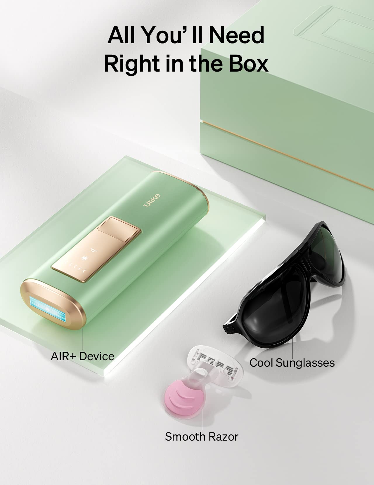 Ulike IPL Hair Removal Device, Hair Remover with Sapphire Diamond