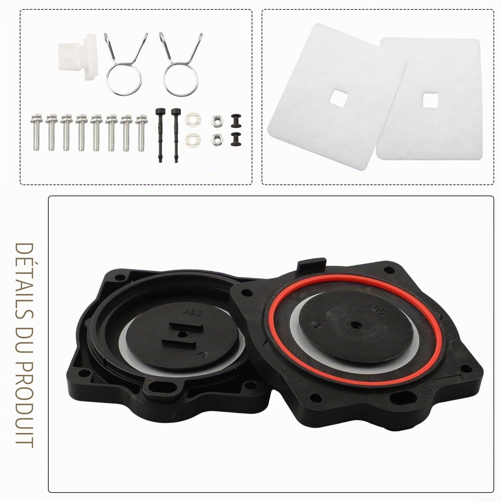 Kit complet de réparation de pompe à air avec diaphragme pour modèles HP-60 et HP-80