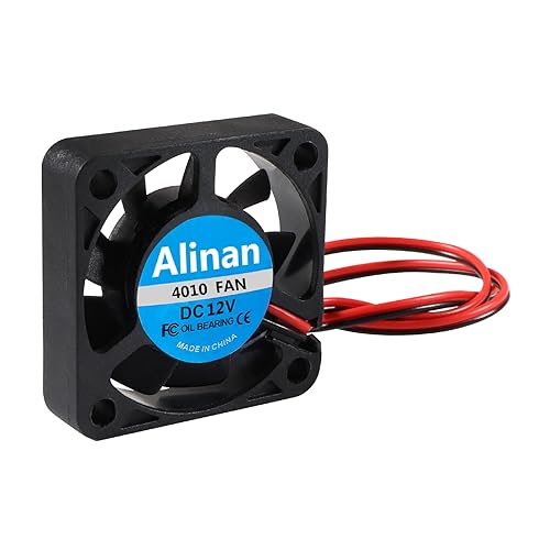 Miniatura 24 de Alinan 6pcs 4010 12V Color LED Mini Brushless Cooling Fan Transparente 40 * 40 * 10MM 0.05A para impresora 3D, PC, Caso, CPU