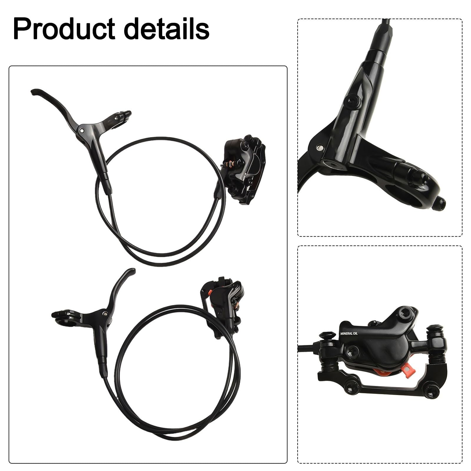 QOXEZY Mountain for Bike Set freno a disco idraulico con 2 rotori da 160 mm, pinze a doppio pistone, 51 mm IS e 74 mm Post Mount, per MTB