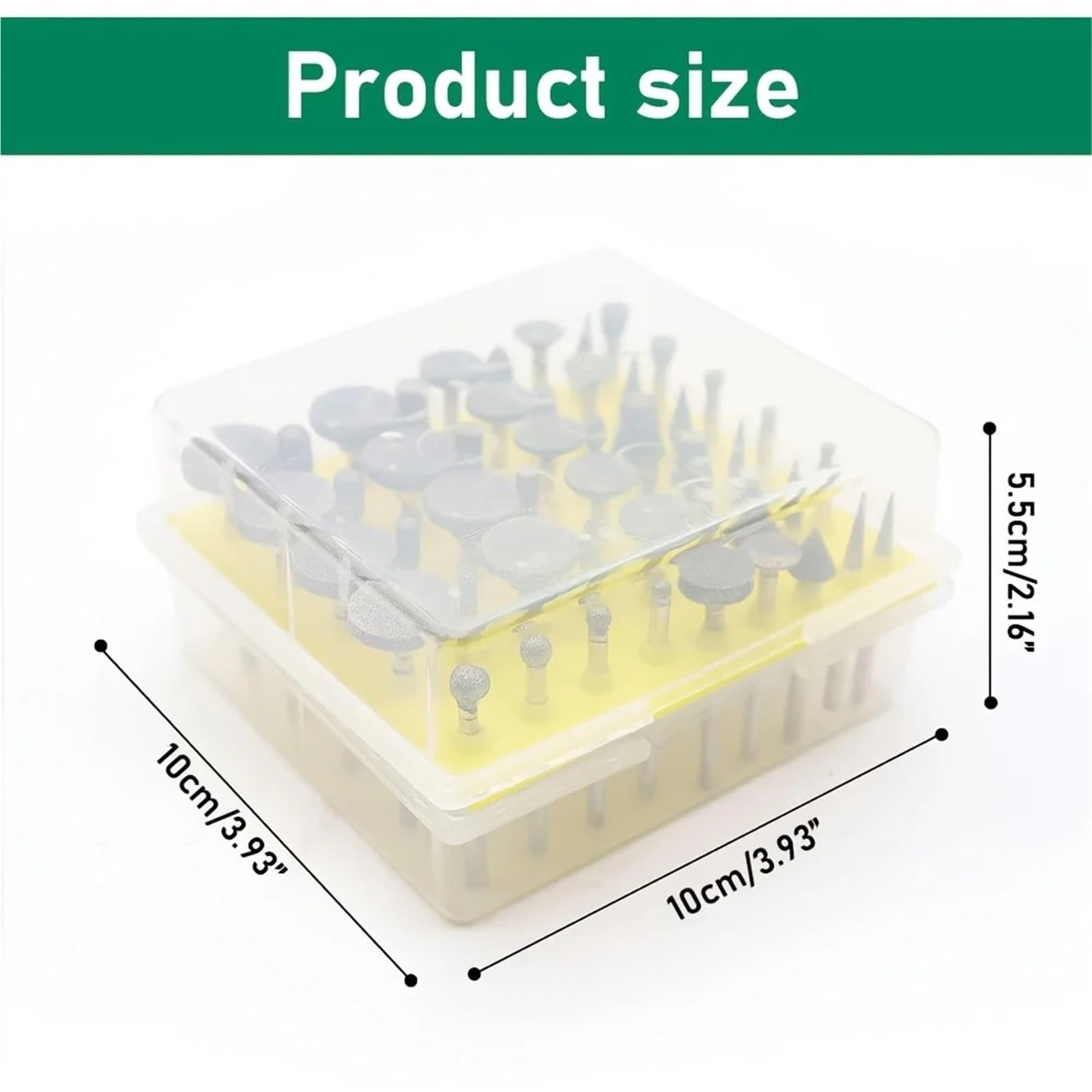 50pcs 1/8" (3mm) Diamond Burr Set, Coated Rotary Tool Bits for Engraving, Grinding, Polishing Stone, Jewelry, Glass & Ceramics