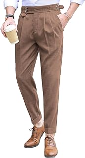 Men's Classic Fit Flat Front Dress Pants Office Business Trousers - Buy now