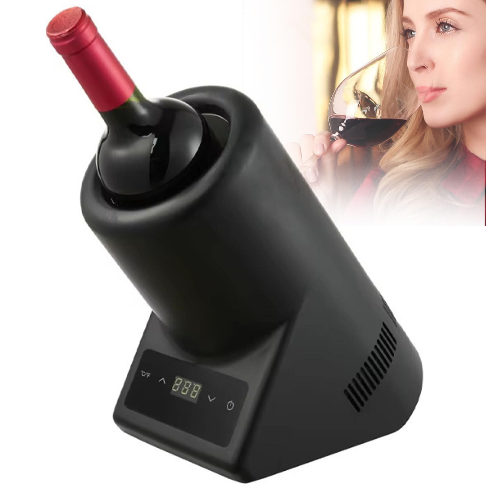 Mini Enfriador Eléctrico De Botellas De Vino, Enfriador Rápido De Champán para Bebidas, Vino Tinto O Blanco De 750 Ml, para Amante del Vino