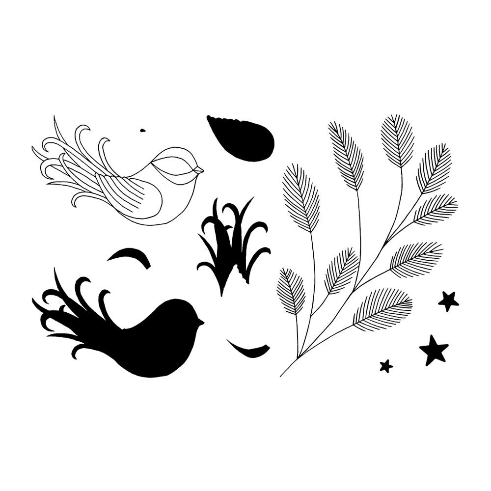 Artemio Isatis Set of Transparent Stamps Bird