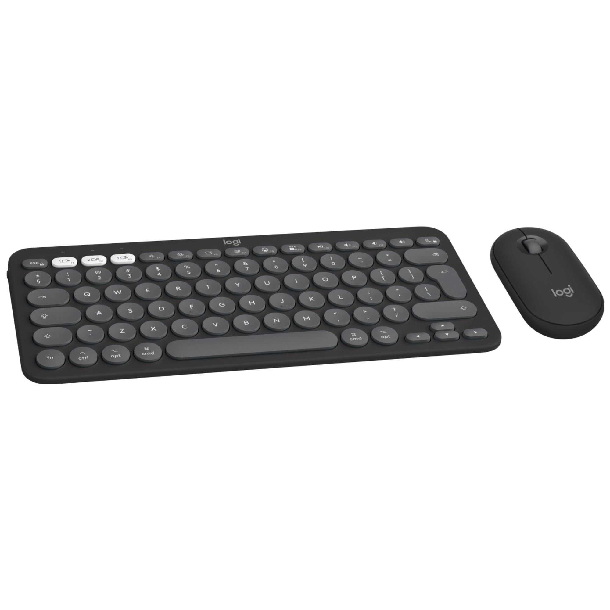 Logitech Pebble 2 Combo for Mac, Disposición QWERTY US Internacional, Grafito