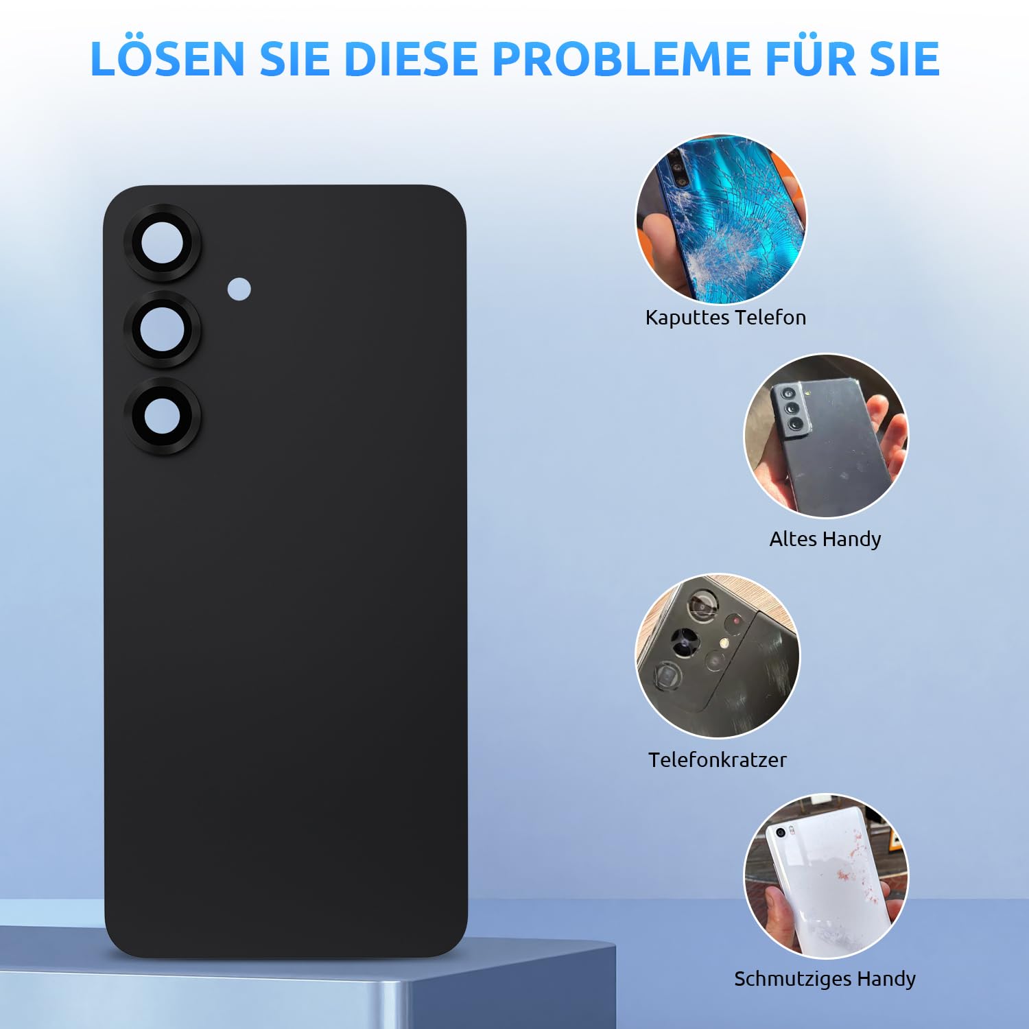 Akkudeckel für Samsung Galaxy S25 S931 Dunkelblau