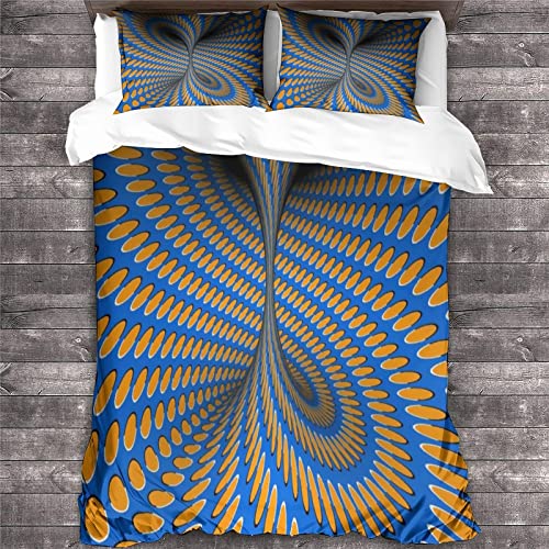 Parure de lit géométrique 3D boho King 220x240cm en microfibre souple avec housse de couette