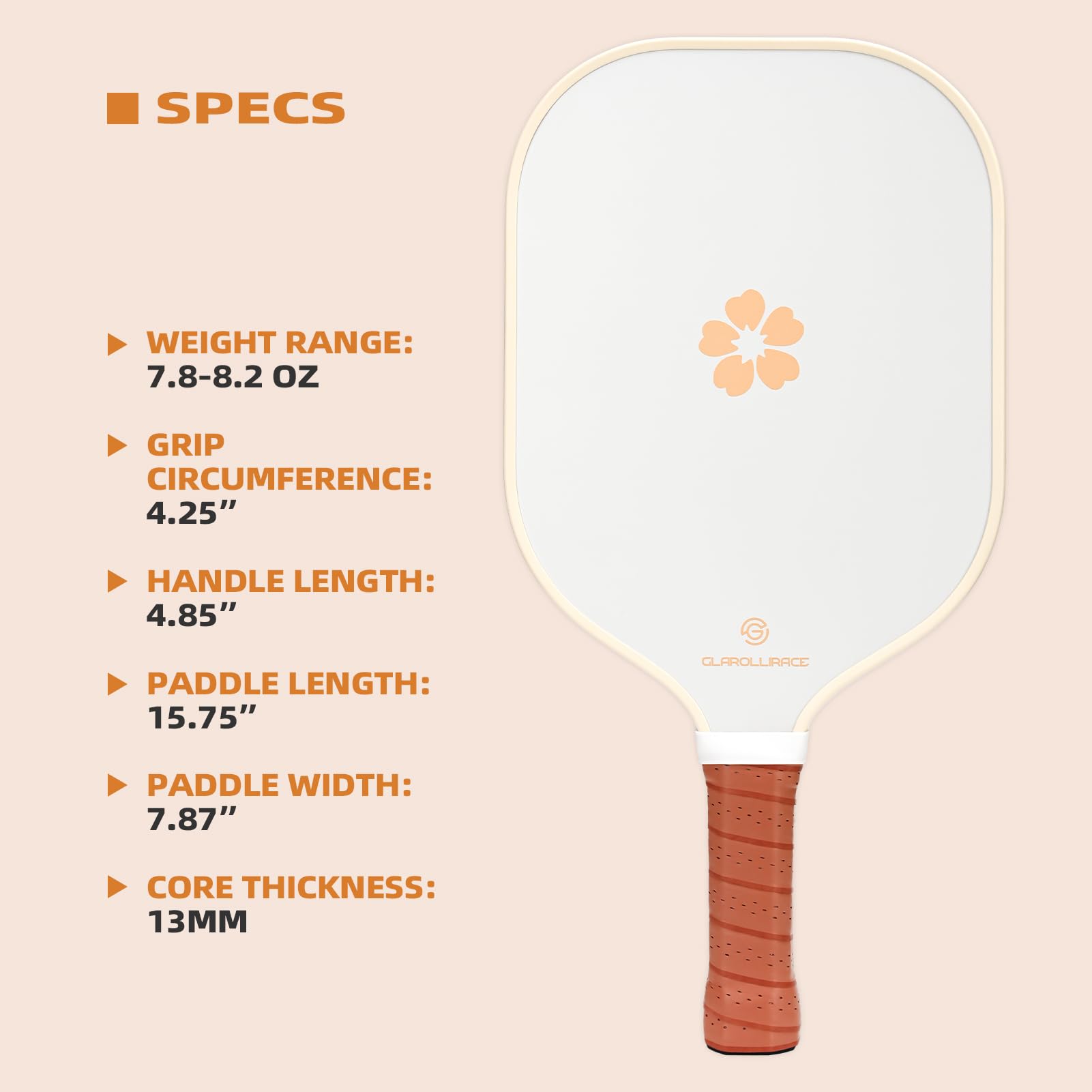 Set di 2 racchette da pickleball, set di 2 racchette da pickleball, superficie in fibra di vetro e nucleo a nido d'ape in PP da 13 mm, manico traspirante, 4 palline per interni ed esterni, 1 borsa