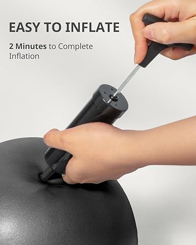 Miniatura 4 de Trideer Pelota de pilates  Bola de núcleo de 9 pulgadas para terapia física, yoga, estabilidad y entrenamiento, oficina y gimnasio en casa