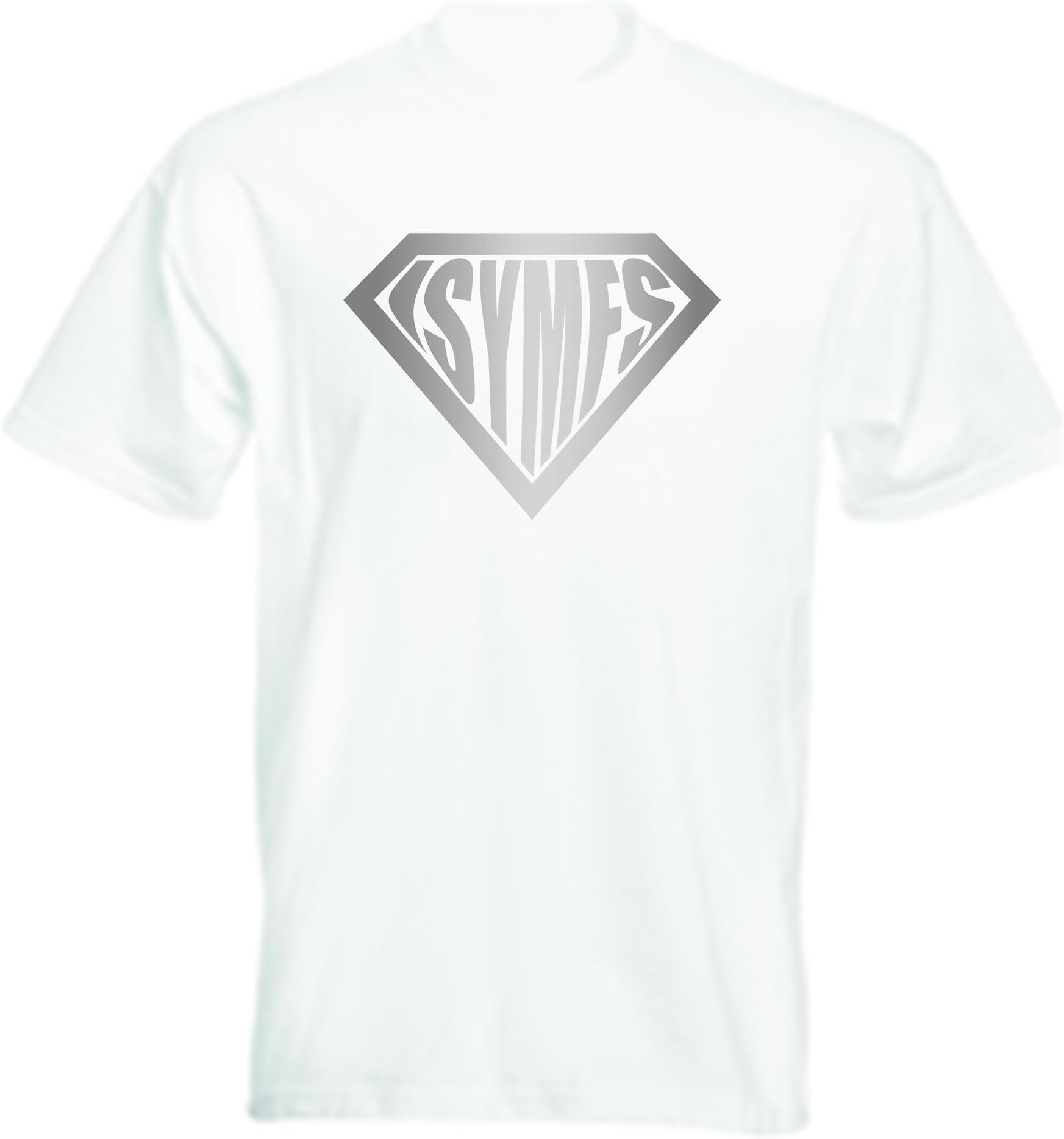 RoyalTeesUK Mens T Shirt Ct Fletcher Superman in Silver