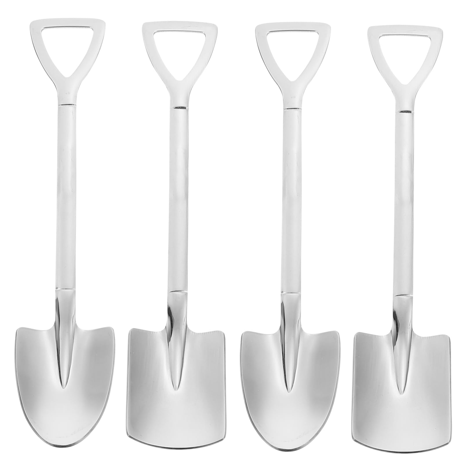 OKUMEYR 4pcs Vintage Stainless Steel Dessert Spoons Includes Cake Stirring Spoons for Coffee Desserts Fruits Cereals Easy to Clean Resistant Design