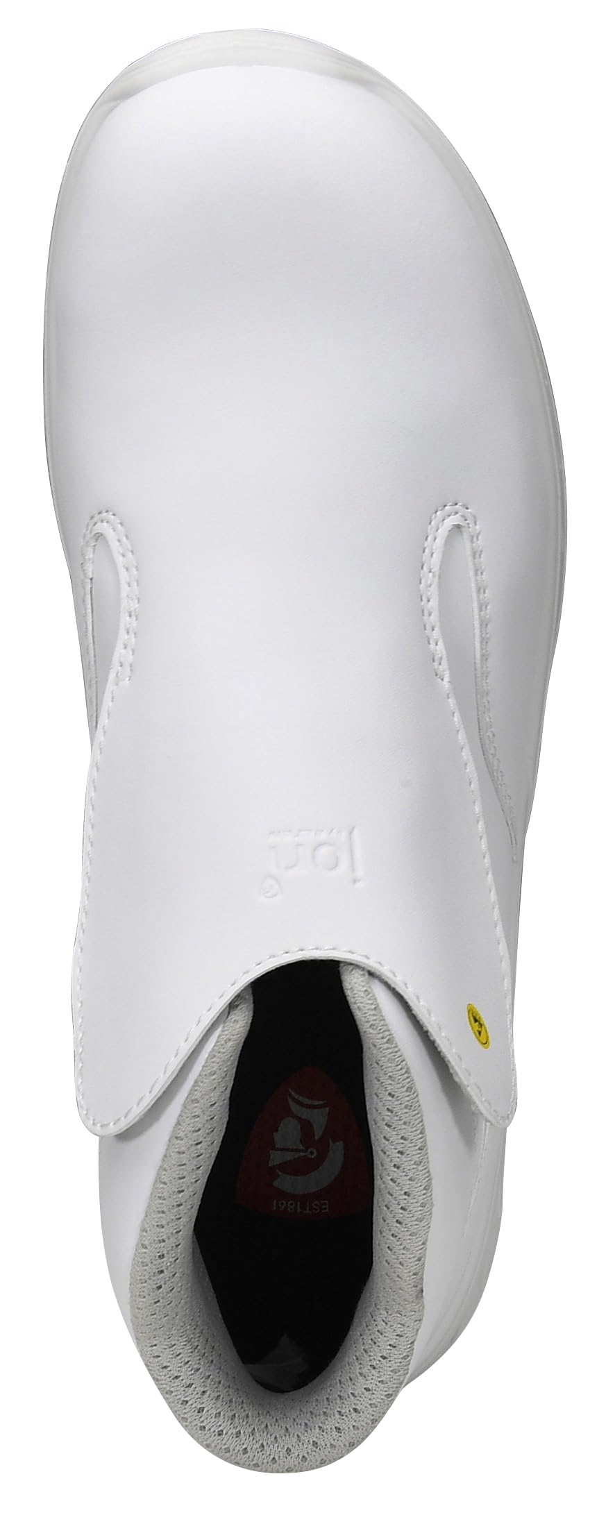 ELTEN jo_CLEAN Slipper white Mid ESD S3S | Sicherheitsschuhe für Damen & Herren, Kunststoffkappe, leicht, atmungsaktiv