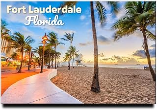 Fort Lauderdale Beach Fridge Magnet Florida Las Olas Boulevard Refrigerator Door Photo Magnet Travel Souvenir