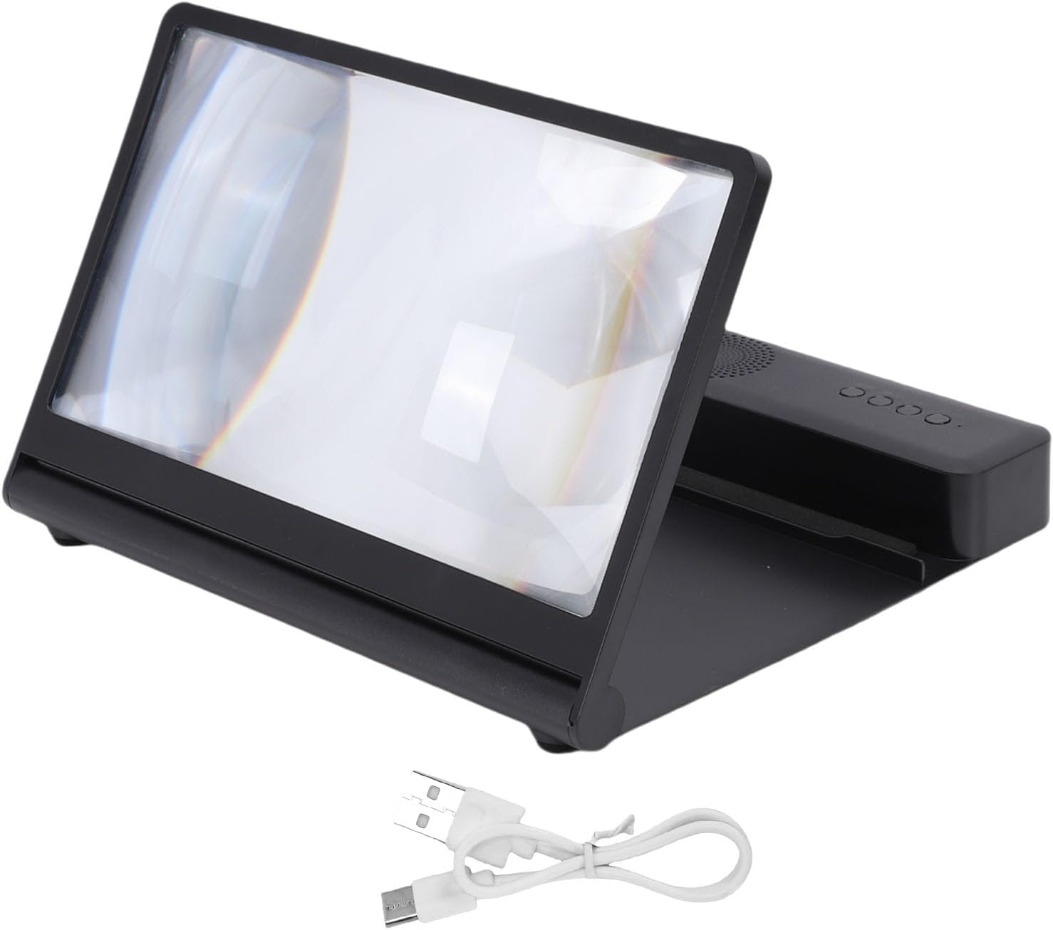 Phone Screen Amplifier with Bluetooth Speaker, 3D HD Foldable Magnifier & Stand, Universal for All Smartphones, Gift for Movies Gaming Seniors & Family