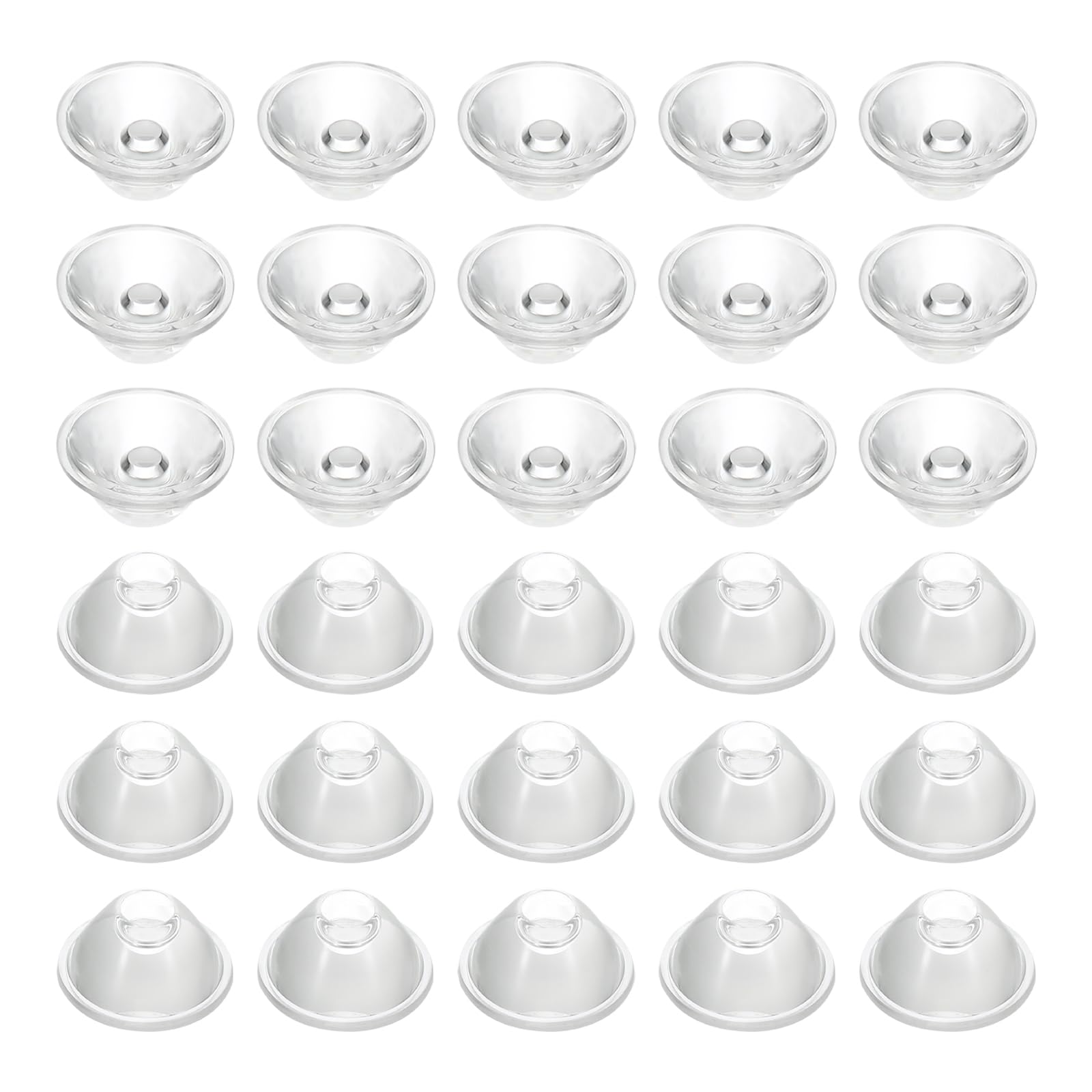 PATIKIL 20 Degree 20mm High Power LED Lens, 30 Pcs LED Reflector Collimator Acrylic Optical PMMA Smooth Surface Lenses Focusing LED Lens for 1W LED Light Lamp Bulb Spotlight Panel