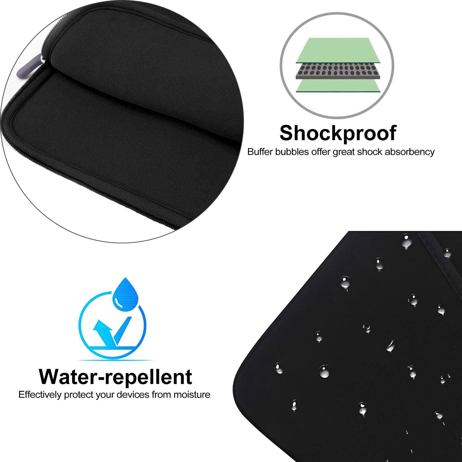 9 10 11 Inch Tablet Sleeve Case for iPad Air 11/Pro 11/Air 10.9, Galaxy Tab S9, Surface Go 4, Fire HD 10